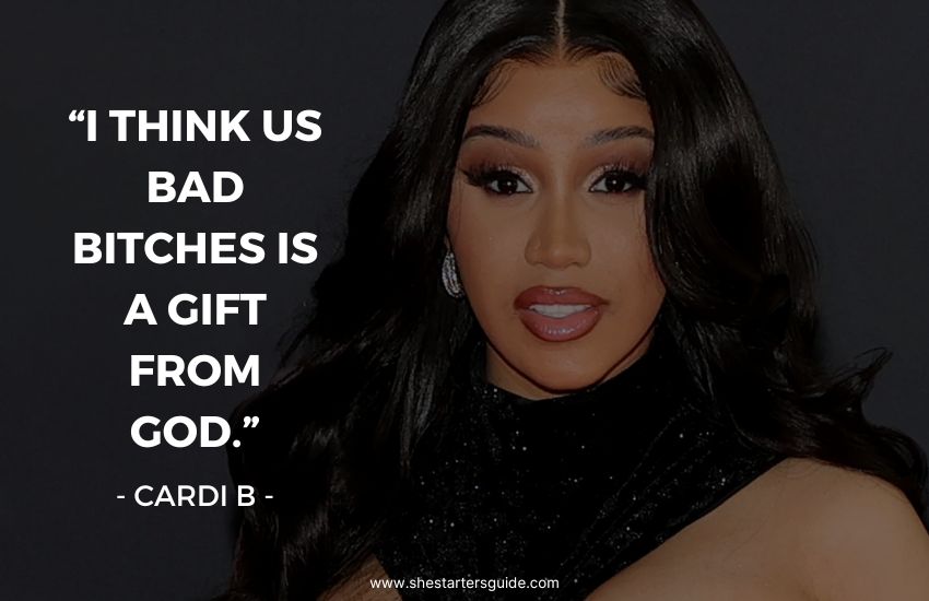 bad bitch quote by cardi b