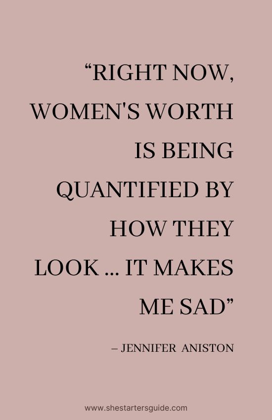 a womans worth quote by jennifer aniston